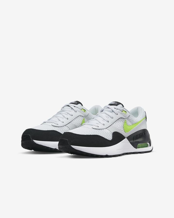 Nike Air Max SYSTM Kids Za Djevojčice Tenisiće Bijele Platine Crne | HR-87245PXGJ