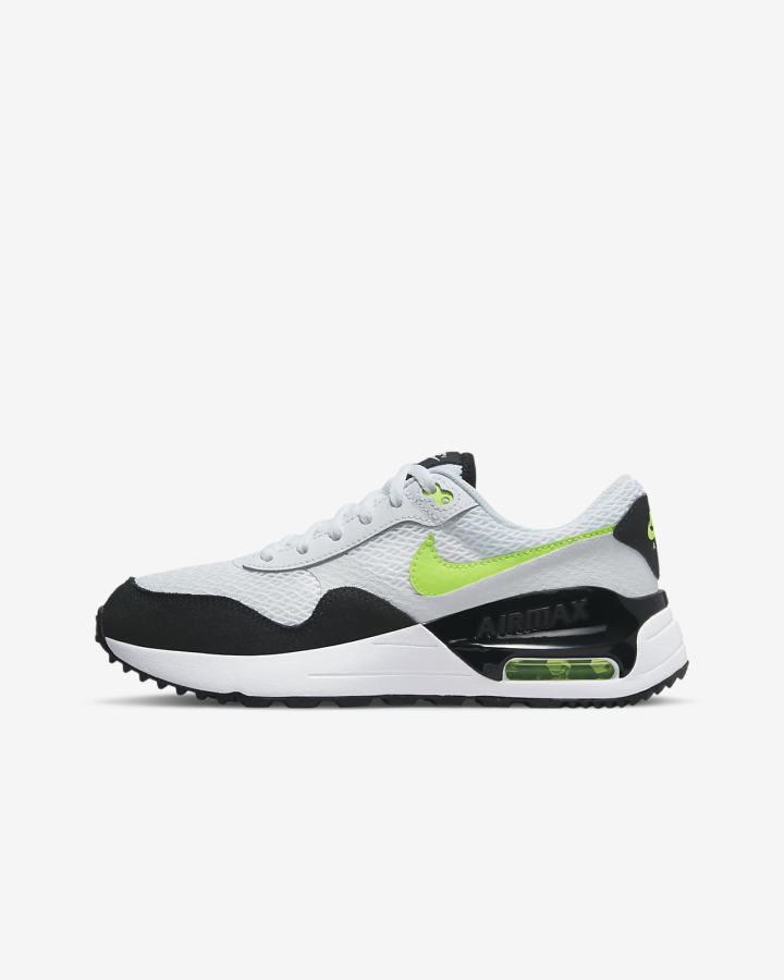 Nike Air Max SYSTM Kids Za Djevojčice Tenisiće Bijele Platine Crne | HR-87245PXGJ