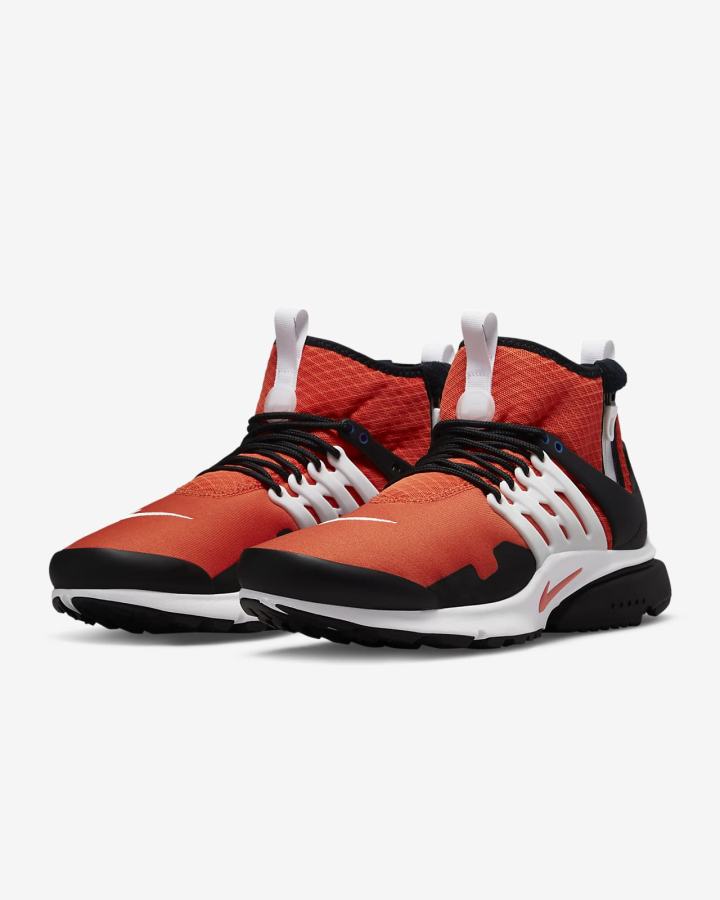 Nike Air Presto Mid Utility Muške Tenisiće Narančaste Crne Bijele Narančaste | HR-75201GCIK