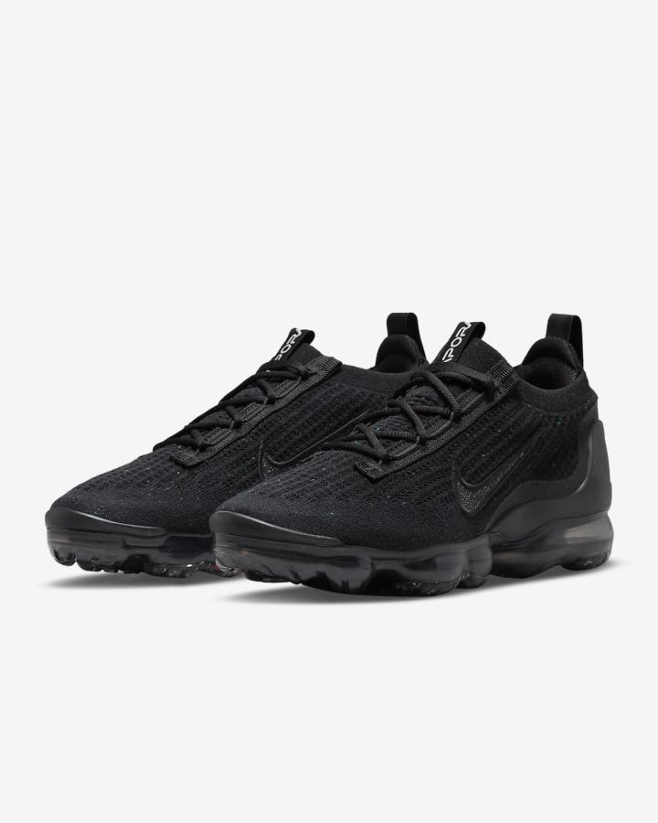 Nike Air VaporMax 2021 Flyknit Ženske Tenisiće Crne Metalne Srebrne Crne | HR-91782FOYP