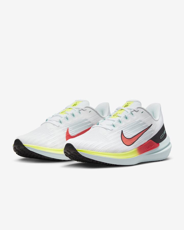 Nike Air Winflo 9 Premium Road Ženske Tenisiće Bijele Crne Svijetlo Crvene | HR-68735XPEH