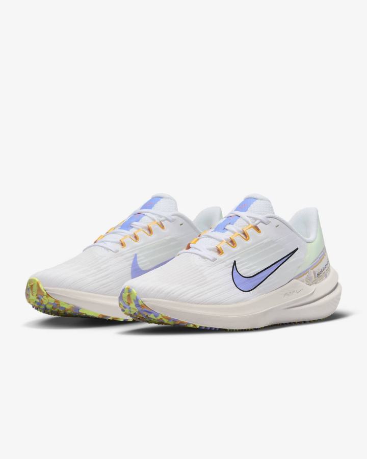 Nike Air Winflo 9 Premium Road Ženske Tenisiće Bijele Zelene Zlatne | HR-68954XNRV