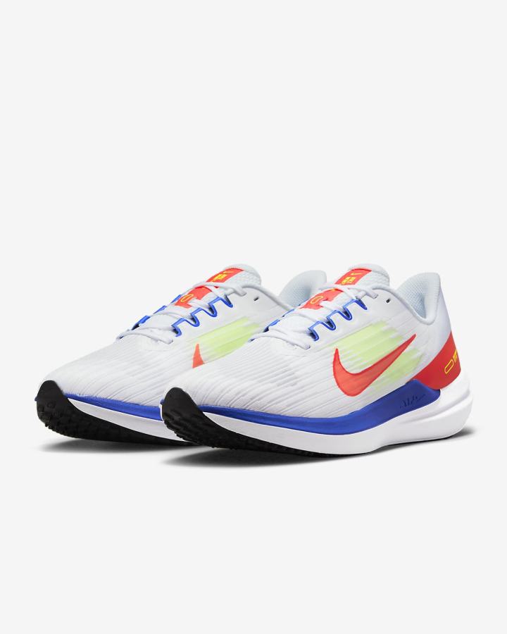 Nike Air Winflo 9 Road Muške Tenisiće Bijele Plave Svijetlo Crvene | HR-04738YVXI