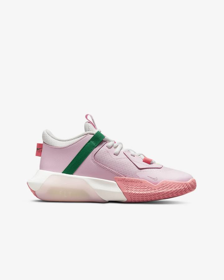 Nike Air Zoom Crossover Kids Za Djevojčice Košarkaške Cipele Roze Bijele | HR-03274UKFD