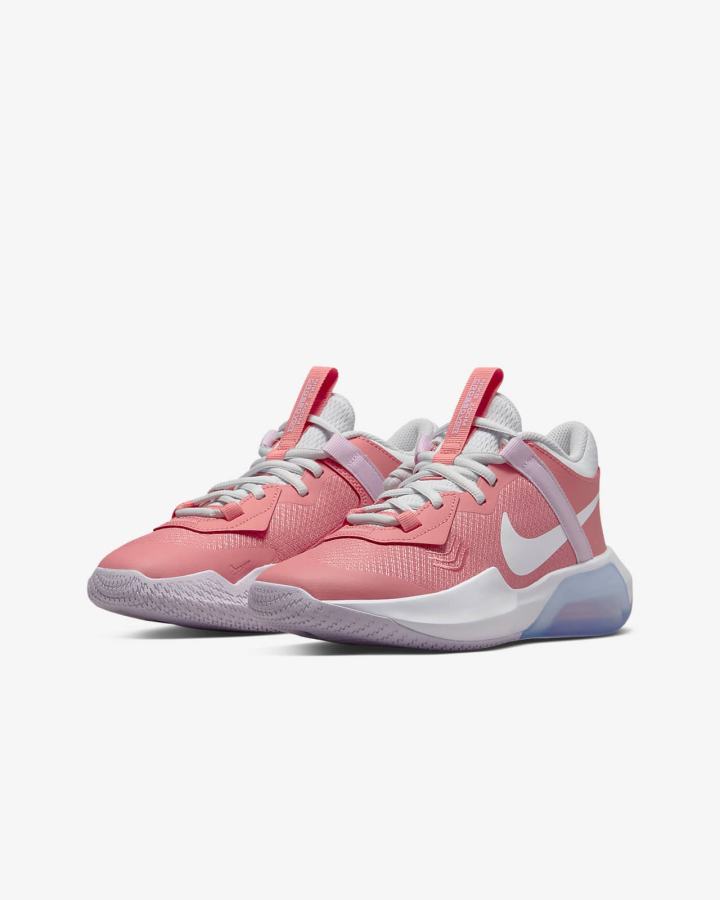 Nike Air Zoom Crossover Kids Za Djevojčice Košarkaške Cipele Roze Plave Platine Bijele | HR-38571CTKU