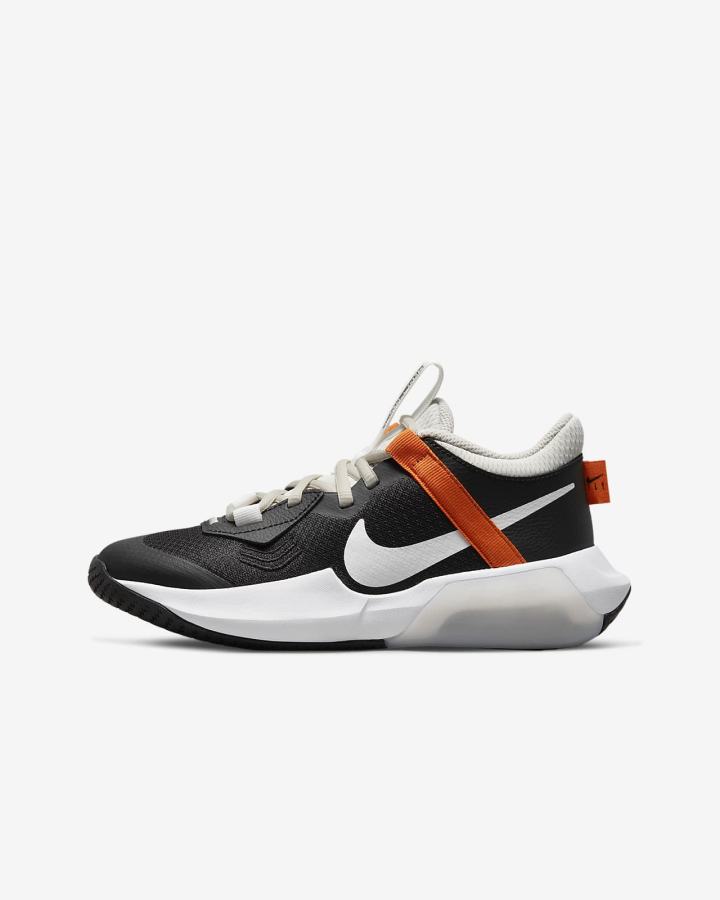 Nike Air Zoom Crossover Kids Za Djevojčice Košarkaške Cipele Crne Svijetlo Bež Narančaste Bijele | HR-87160MAFY