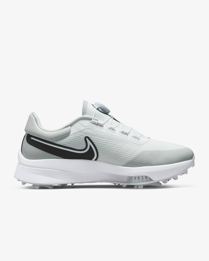 Nike Air Zoom Infinity Tour NEXT% Boa (Wide) Muške Cipele Za Golf Bijele Sive Tirkizne Crne | HR-85412UWPC