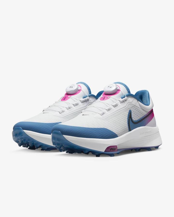 Nike Air Zoom Infinity Tour NEXT% Boa (Wide) Muške Cipele Za Golf Bijele Plave Roze Crne | HR-94508KQVP