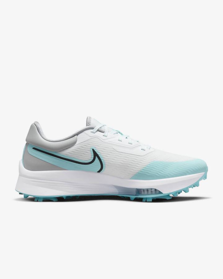 Nike Air Zoom Infinity Tour NEXT% (Wide) Muške Cipele Za Golf Bijele Svijetlo Sive Crne | HR-20938BXRZ