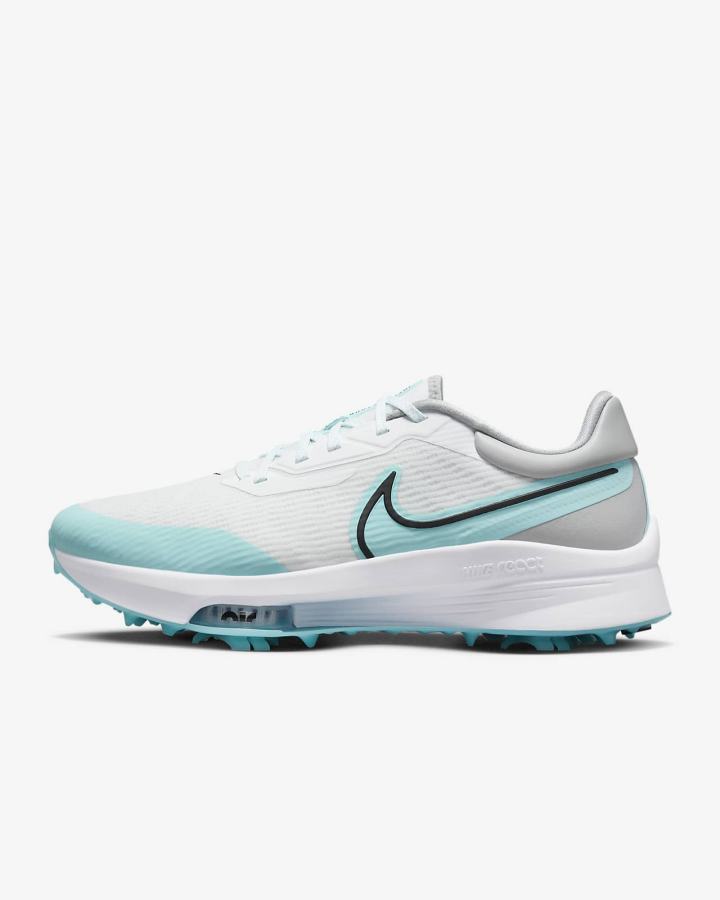 Nike Air Zoom Infinity Tour NEXT% (Wide) Muške Cipele Za Golf Bijele Svijetlo Sive Crne | HR-20938BXRZ