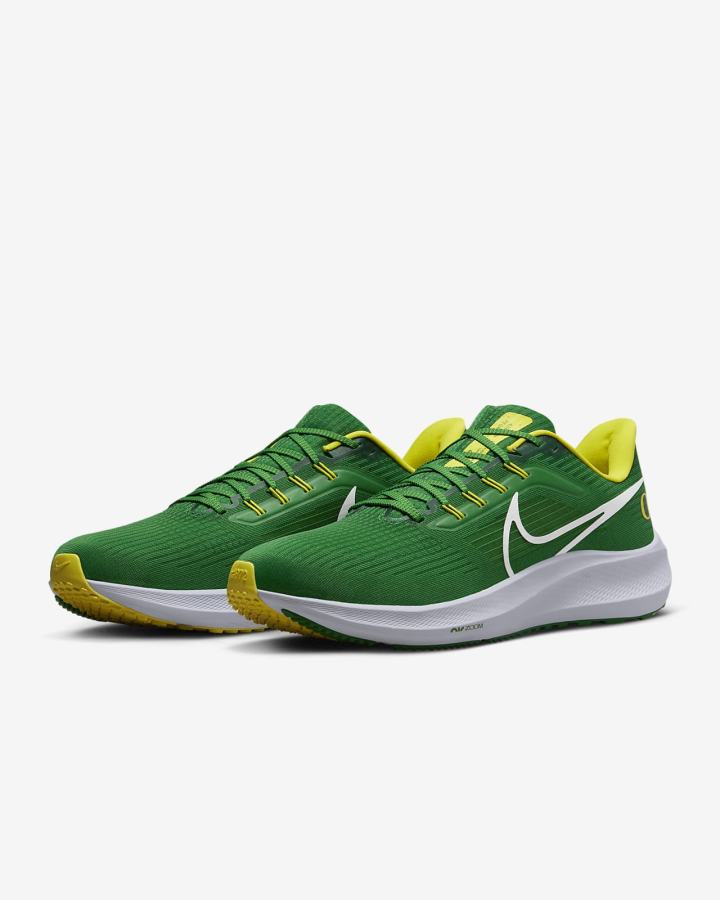 Nike Air Zoom Pegasus 39 (Clemson) Road Muške Tenisiće Zelene Žute Bijele | HR-24630YFIA