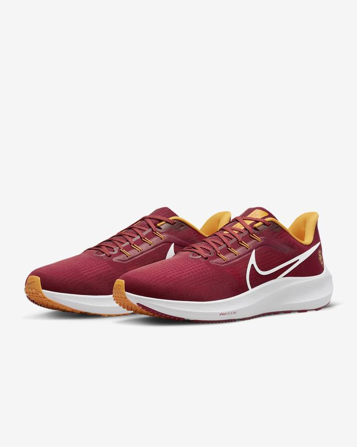 Nike Air Zoom Pegasus 39 (Clemson) Road Muške Tenisiće Crvene Zlatne Bijele | HR-36201FYTW