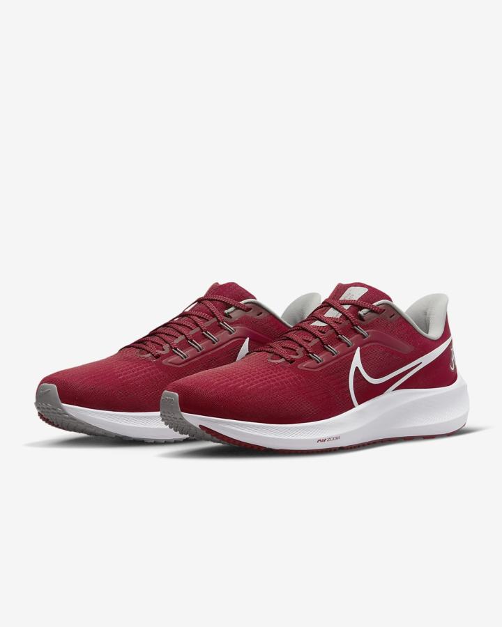 Nike Air Zoom Pegasus 39 (Clemson) Road Muške Tenisiće Crvene Plave Sive Bijele | HR-72391XTBH