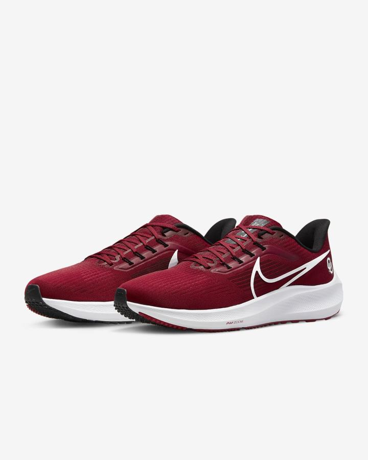 Nike Air Zoom Pegasus 39 (Clemson) Road Muške Tenisiće Crvene Crne Bijele | HR-84152FPBC