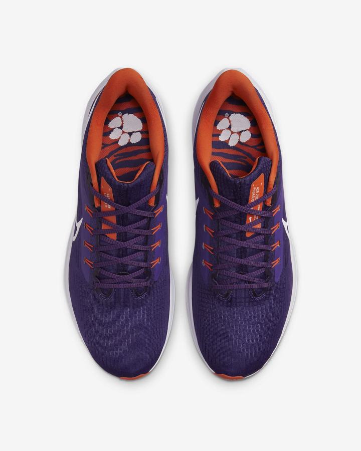 Nike Air Zoom Pegasus 39 (Clemson) Road Muške Tenisiće Ljubičaste Narančaste Bijele | HR-89210FMQL