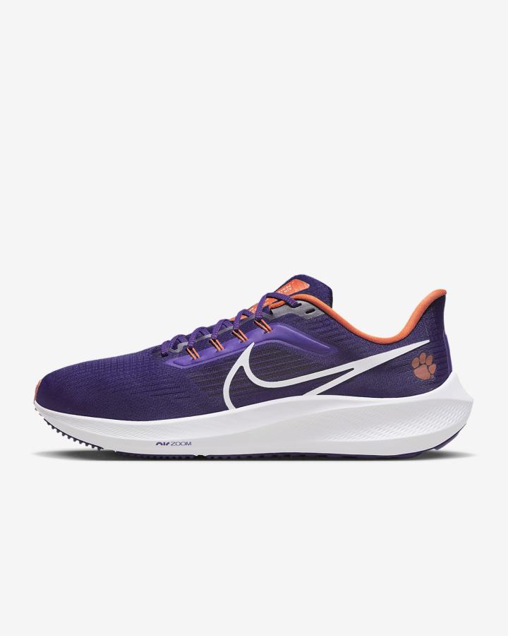 Nike Air Zoom Pegasus 39 (Clemson) Road Muške Tenisiće Ljubičaste Narančaste Bijele | HR-89210FMQL