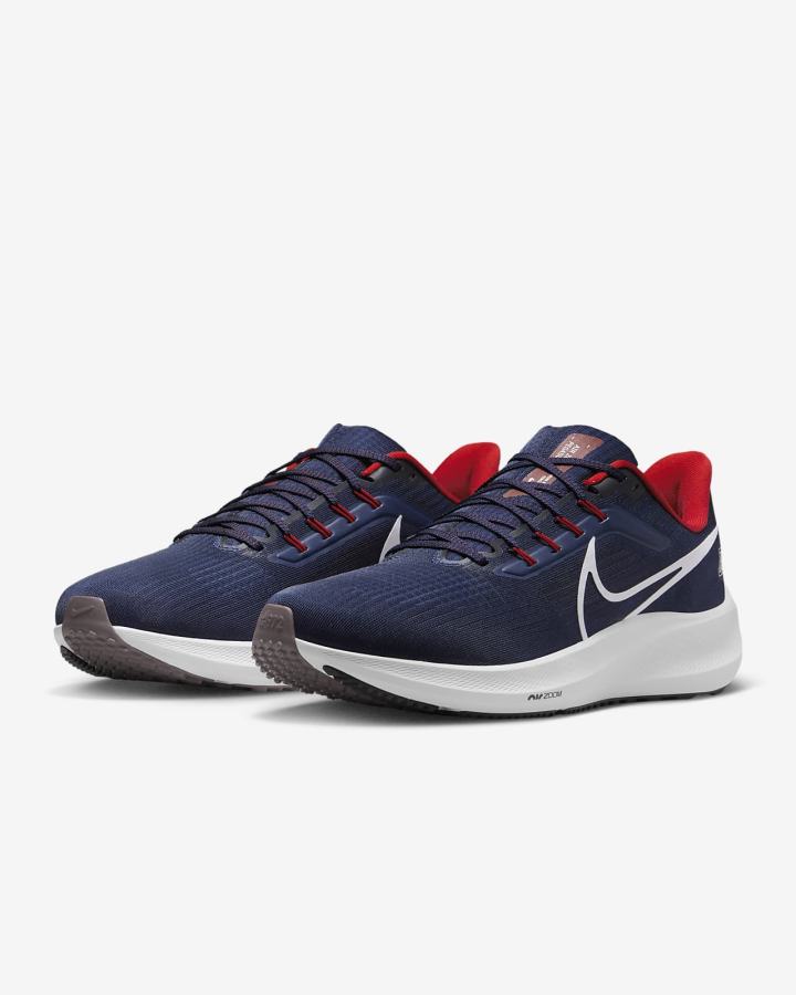 Nike Air Zoom Pegasus 39 (Clemson) Road Muške Tenisiće Tamnoplave Crvene Bijele | HR-94036VHRP