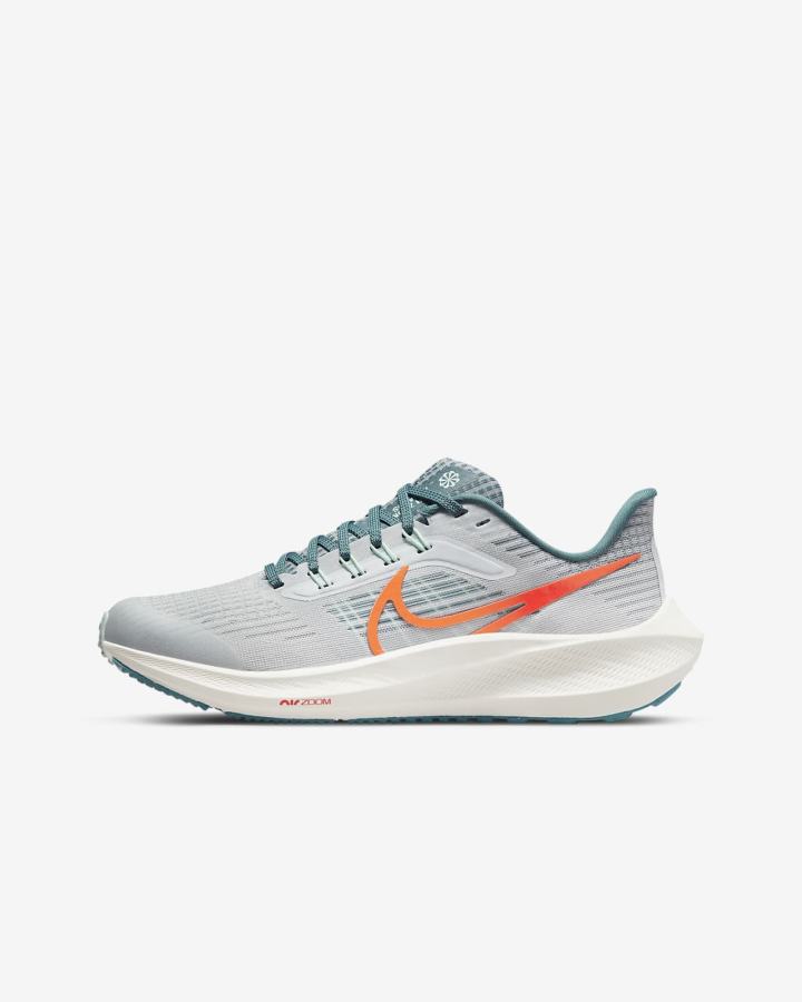 Nike Air Zoom Pegasus 39 Kids Road Za Dječake Tenisiće Platine Bijele Menta Narančaste | HR-21509JESI