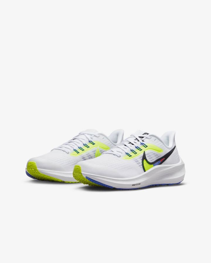 Nike Air Zoom Pegasus 39 Kids Road Za Dječake Tenisiće Bijele Plave Crne | HR-54027MRPX