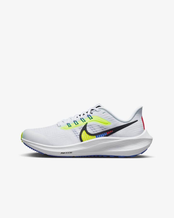 Nike Air Zoom Pegasus 39 Kids Road Za Dječake Tenisiće Bijele Plave Crne | HR-54027MRPX