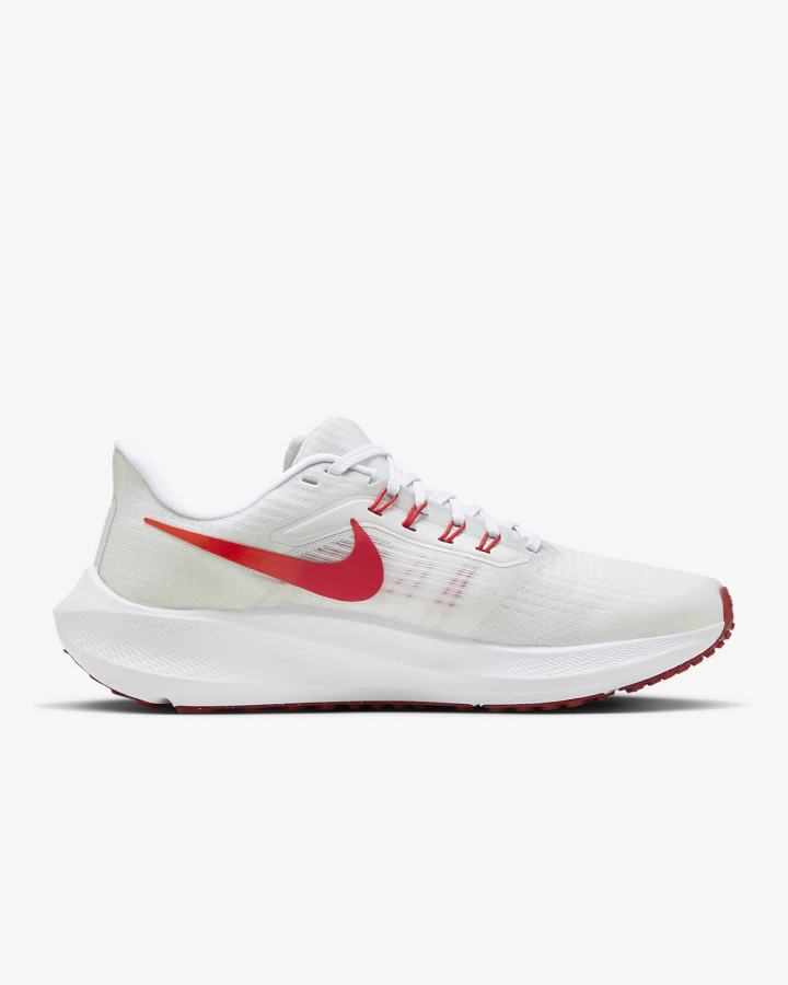 Nike Air Zoom Pegasus 39 Road Ženske Tenisiće Bijele Svijetlo Crvene | HR-19782FBNO