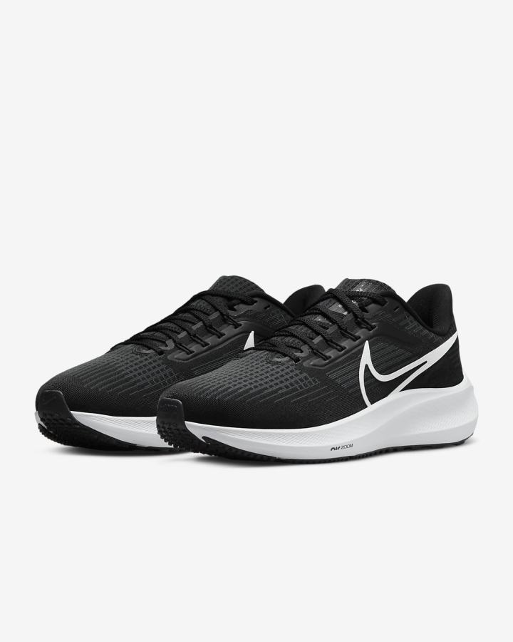 Nike Air Zoom Pegasus 39 Road Ženske Tenisiće Crne Tamno Sive Bijele | HR-43951ELVR