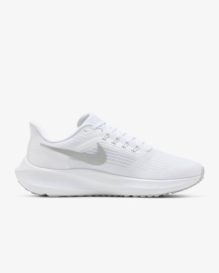 Nike Air Zoom Pegasus 39 Road Ženske Tenisiće Bijele Platine Sive Metalne Srebrne | HR-68215TGCM