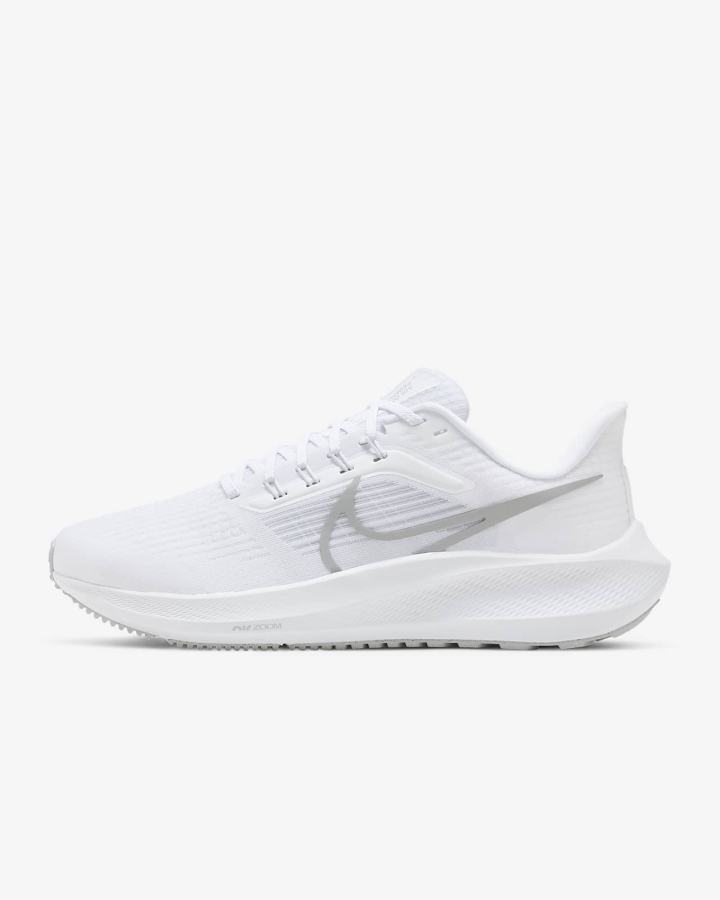 Nike Air Zoom Pegasus 39 Road Ženske Tenisiće Bijele Platine Sive Metalne Srebrne | HR-68215TGCM