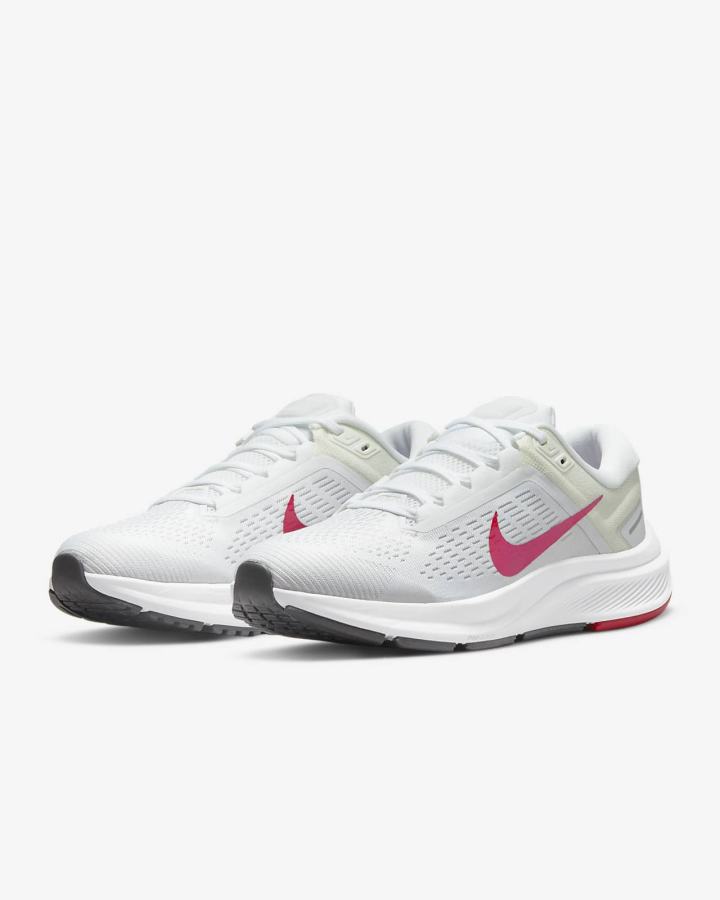 Nike Air Zoom Structure 24 Road Ženske Tenisiće Bijele Roze | HR-28097AWCV