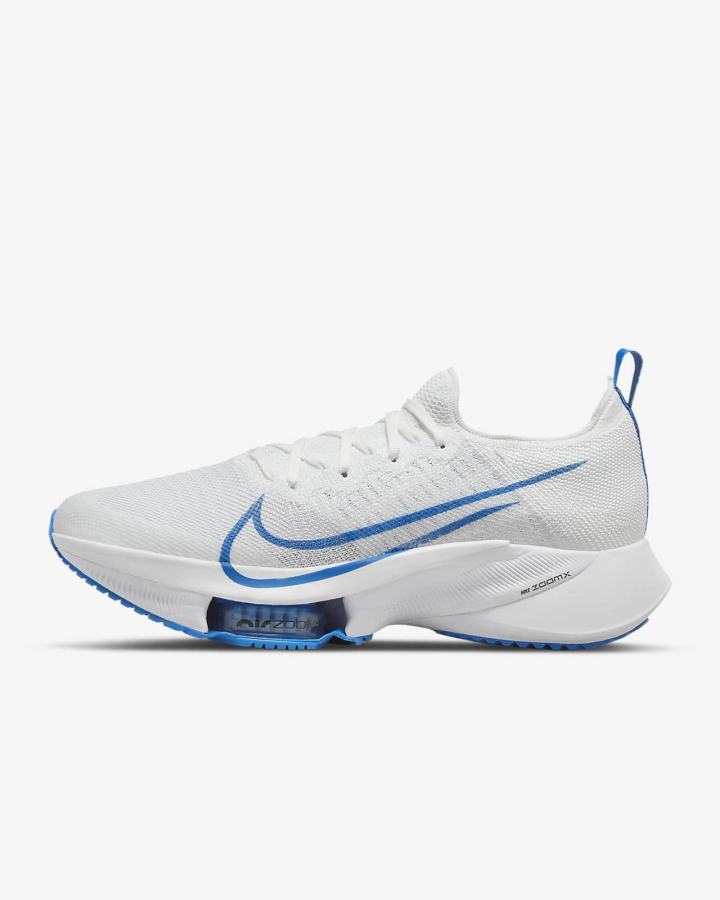 Nike Air Zoom Tempo NEXT% Road Muške Tenisiće Bijele Platine Crne Plave | HR-03561SOJD