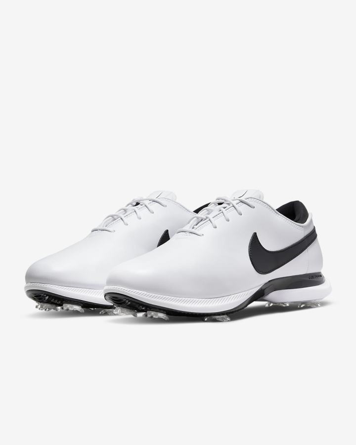 Nike Air Zoom Victory Tour 2 (Wide) Muške Cipele Za Golf Bijele Crne | HR-43210IREG