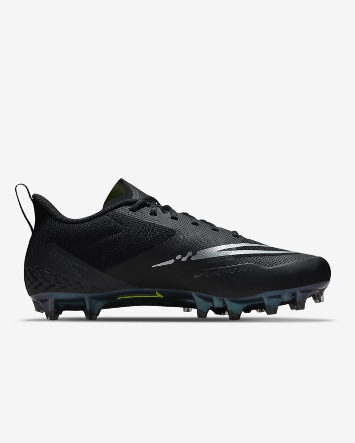 Nike Alpha Huarache 8 Pro Muške Kopačke Za Lakros Crne Tamno Sive Metalne Srebrne | HR-18604EADX