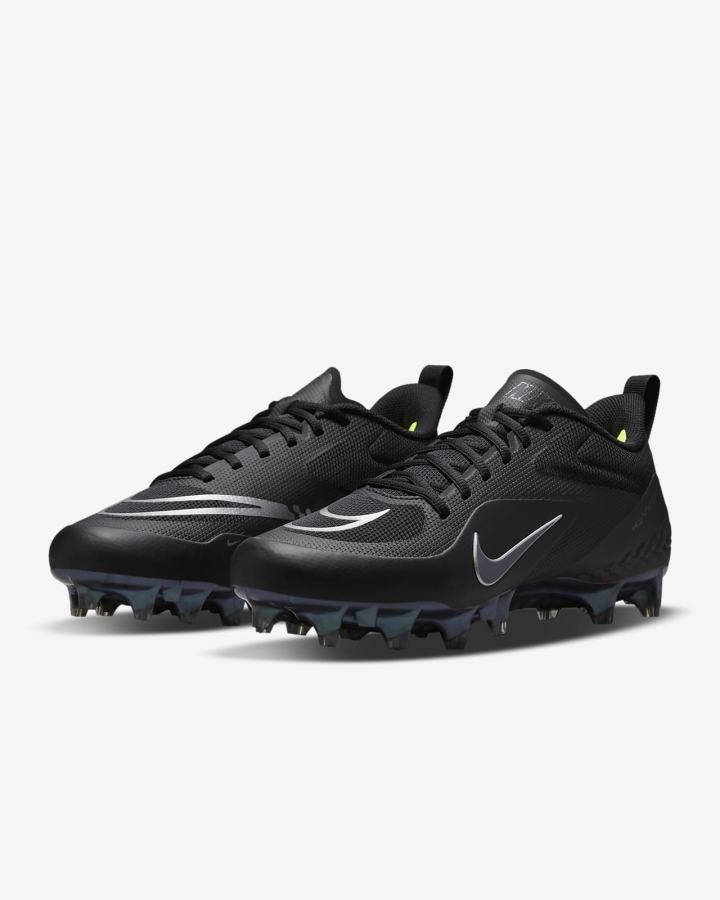 Nike Alpha Huarache 8 Pro Muške Kopačke Za Lakros Crne Tamno Sive Metalne Srebrne | HR-18604EADX