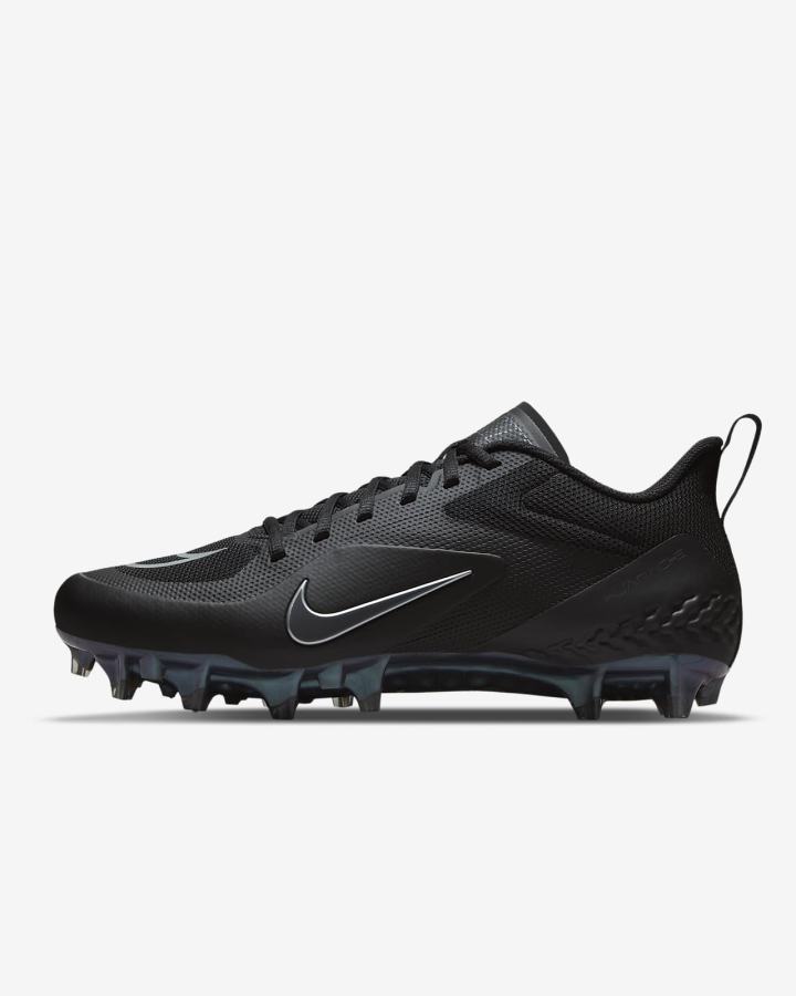 Nike Alpha Huarache 8 Pro Muške Kopačke Za Lakros Crne Tamno Sive Metalne Srebrne | HR-18604EADX