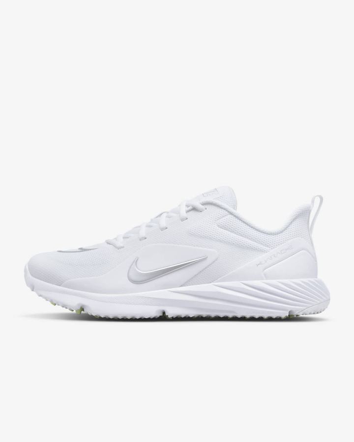 Nike Alpha Huarache 8 Pro Turf Muške Kopačke Za Lakros Bijele Zelene Metalne Srebrne | HR-37490QEGS