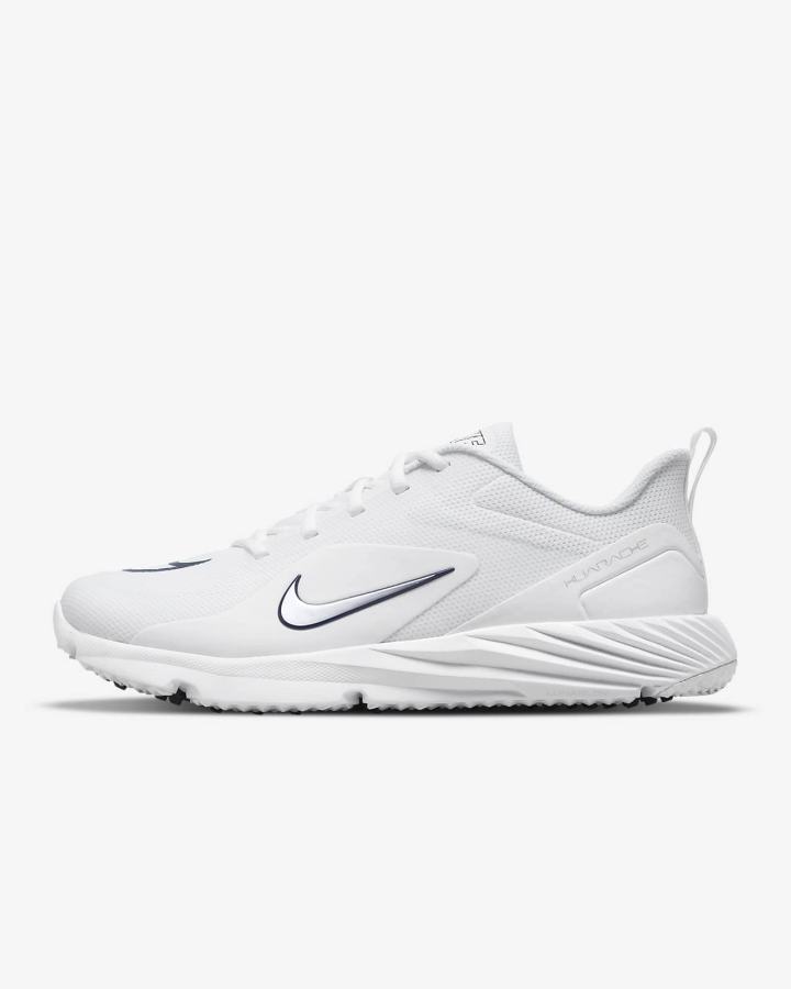 Nike Alpha Huarache 8 Pro Turf Ženske Kopačke Za Lakros Bijele Tamnoplave Metalne Srebrne | HR-62173ENRY