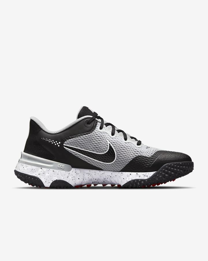 Nike Alpha Huarache Elite 3 Turf Muške Cipele Za Bejzbol Svijetlo Sive Bijele Svijetlo Crvene Crne | HR-25601YWJL