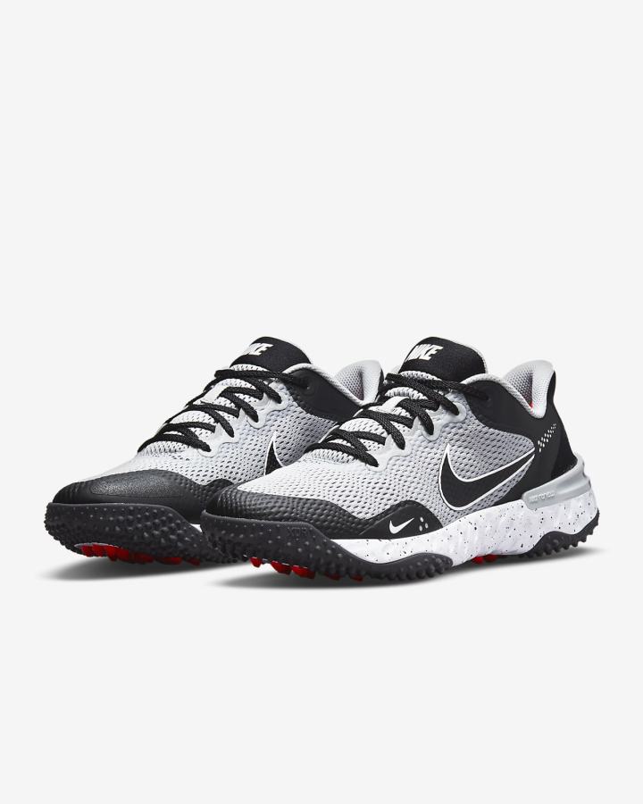 Nike Alpha Huarache Elite 3 Turf Muške Cipele Za Bejzbol Svijetlo Sive Bijele Svijetlo Crvene Crne | HR-25601YWJL