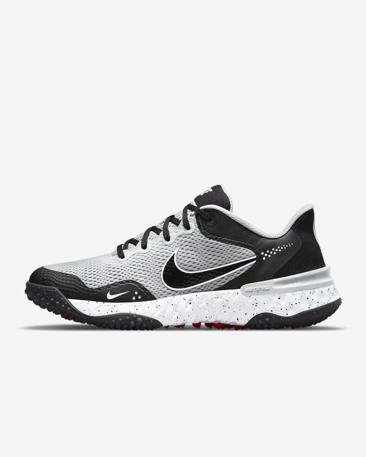 Nike Alpha Huarache Elite 3 Turf Muške Cipele Za Bejzbol Svijetlo Sive Bijele Svijetlo Crvene Crne | HR-25601YWJL