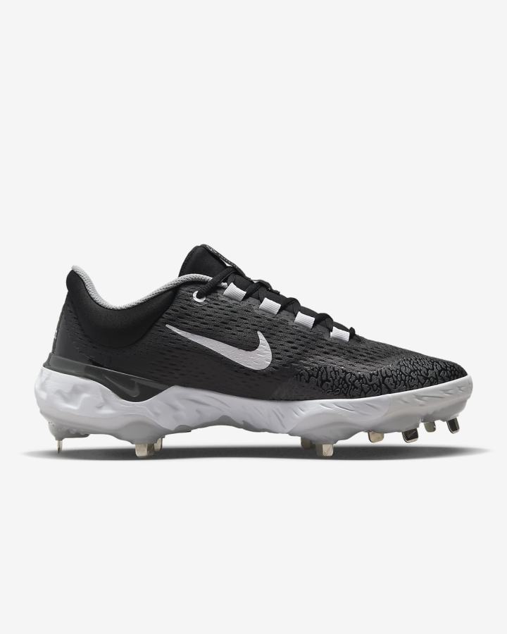 Nike Alpha Huarache Elite 4 Low Muške Cipele Za Bejzbol Crne Sive Bijele | HR-57206OTXJ