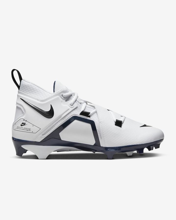 Nike Alpha Menace Pro 3 Muške Kopačke Bijele Tamnoplave Crne | HR-75481KZXE