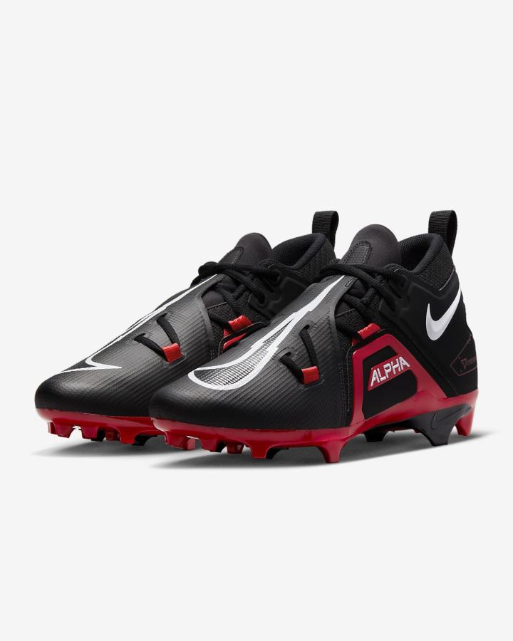 Nike Alpha Menace Pro 3 Muške Kopačke Crne Crvene Bijele | HR-96538UYCK