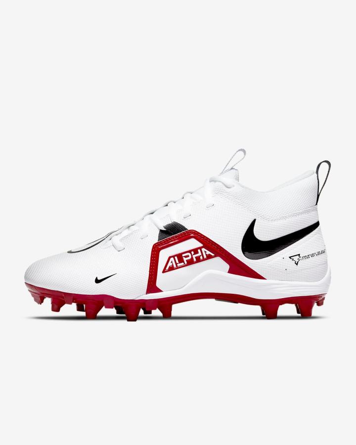 Nike Alpha Menace Varsity 3 Muške Kopačke Bijele Crvene Crne | HR-87120MUXV