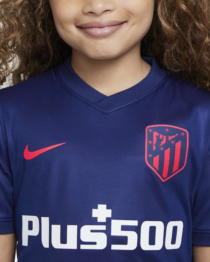 Nike Atlético Madrid 2021/22 Stadium Away Kids Soccer Za Dječake Dres Plave Crvene | HR-54137JWZV