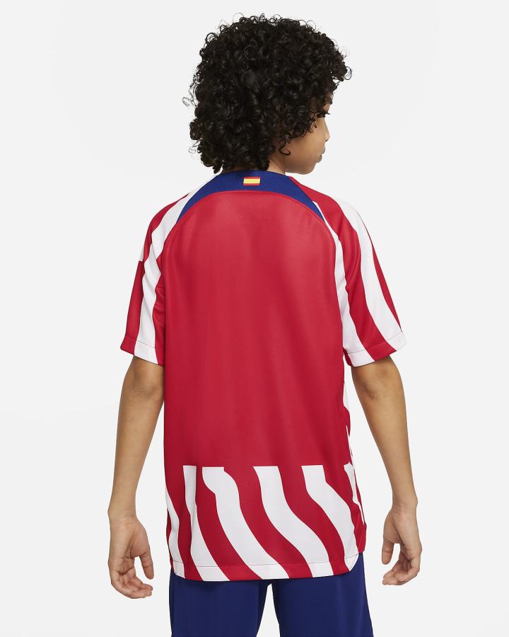 Nike Atlético Madrid 2022/23 Stadium Home Kids Dri-FIT Soccer Za Djevojčice Dres Bijele Tamno Kraljevska Plava Plave | HR-86247KANF