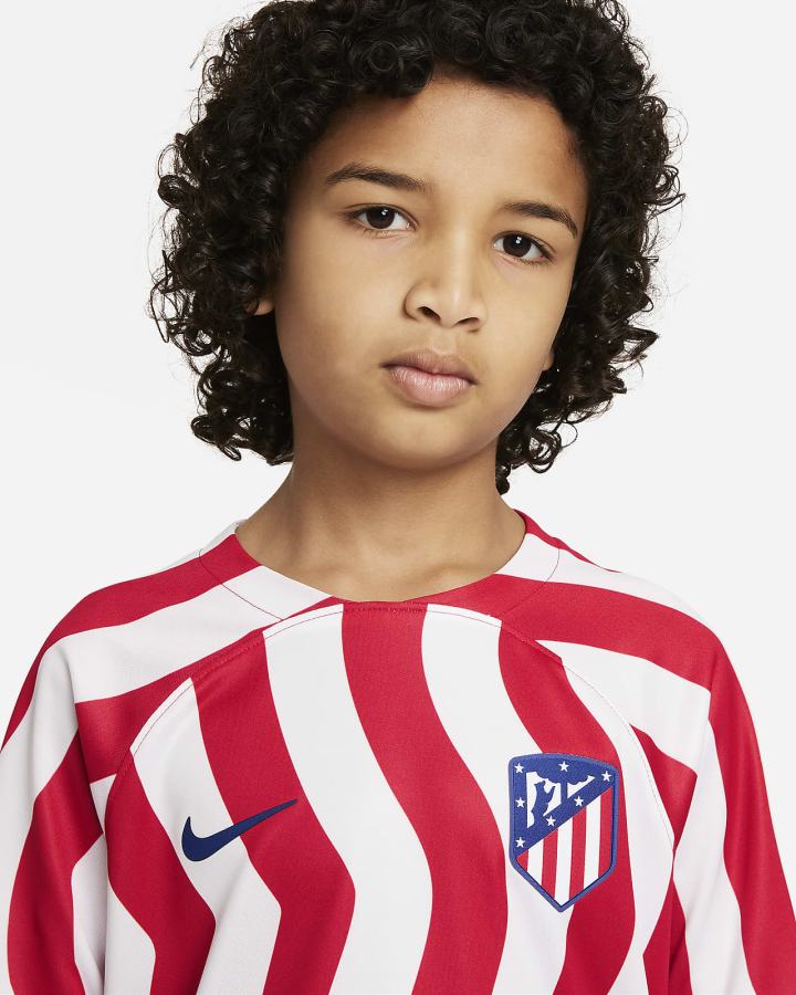 Nike Atlético Madrid 2022/23 Stadium Home Kids Dri-FIT Soccer Za Djevojčice Dres Bijele Tamno Kraljevska Plava Plave | HR-86247KANF