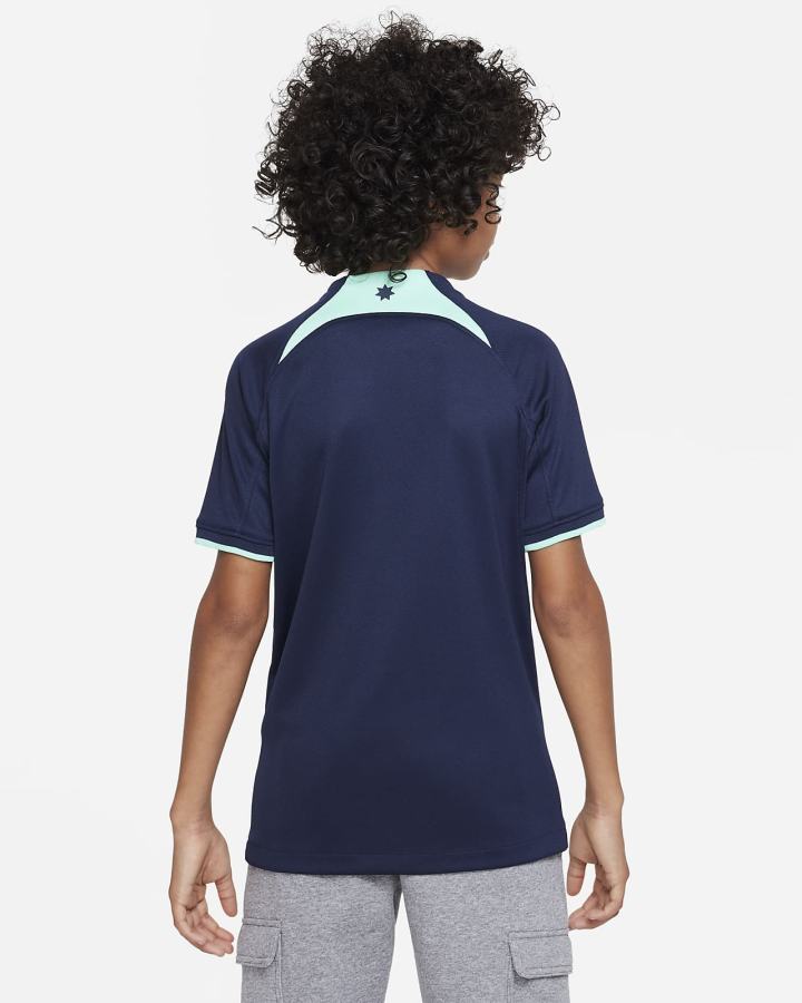 Nike Australia 2022/23 Stadium Away Kids Dri-FIT Soccer Za Dječake Dres Obsidijanske Zelene | HR-79028YBKI