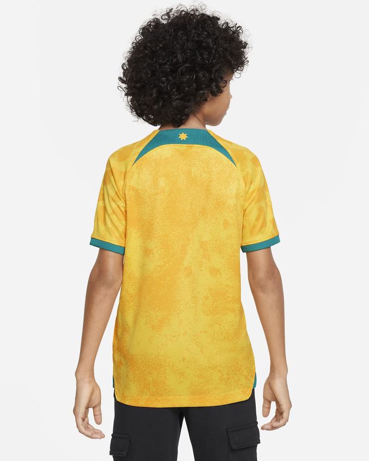 Nike Australia 2022/23 Stadium Home Kids Dri-FIT Soccer Za Djevojčice Dres Žute Zlatne Zelene | HR-31968WHZR