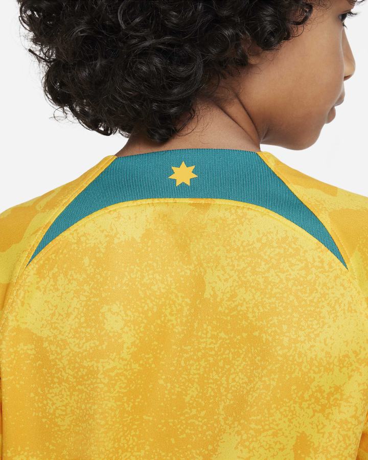 Nike Australia 2022/23 Stadium Home Kids Dri-FIT Soccer Za Dječake Dres Žute Zlatne Zelene | HR-63207GAZV