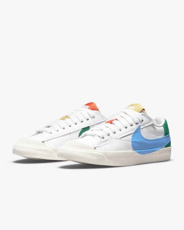 Nike Blazer Low '77 Jumbo Ženske Tenisiće Bijele Plave Zlatne | HR-74250SJVG